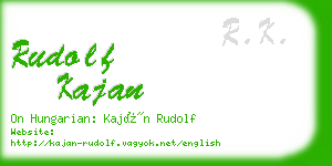 rudolf kajan business card